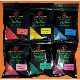 SRG Pole Floats Mega Value Hollow Latex Pole Elastic Various 2.0m / 2.5m or 3.0m (Lemon 8-10 (2.5 Metres))