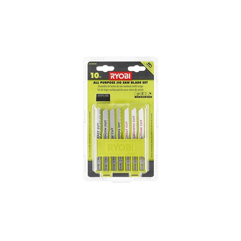 RYOBI All Purpose Jig Saw Blade 10-Piece Set