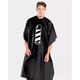Betty Dain Barber Pole Cutting Styling Cape Snap Closure 45"x60" Black