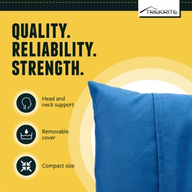 Trekrite Small Travel and Camping Pillow – Compact/Pack Away Cushion with Removable Washable Cover
