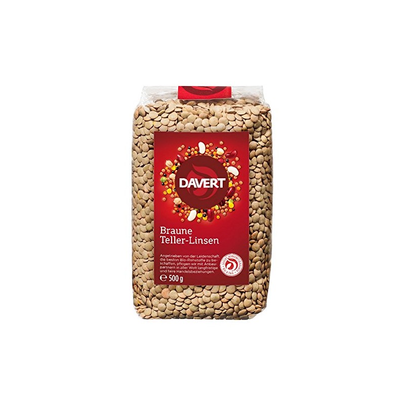 Davert Brown Disc Lentils (500 g) - Organic