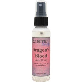 Dragon's Blood Linen Spray (Double Strength), 8 ounces - Eclectic Lady Sheet and Linen Spray - No Artificial Colors, Parabens, or Preservatives - Long-Lasting Scent for Bed, Fabric & Pillow