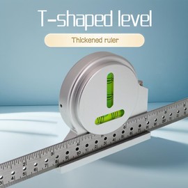 Angle measuring instrument, inclinometer, angle measuring inclinometer, deflectometer with magnetic T-shaped level, woodworking line ruler (100mm style)