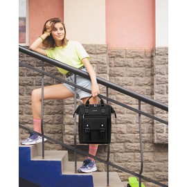 LOVEVOOK Women's Small Backpack Waterproof Small Backpack Women's Backpack Handbags City Backpack Mini Backpack Bag 2 in 1 Elegant Backpack Women Handbag Backpacks Women for Travel, black, Women's