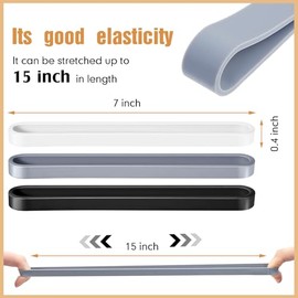 Outus 10 piezas de bandas de goma de silicona grandes de 7 pulgadas, bandas elásticas extra grandes para cuaderno, oficina, equipo al aire libre, rega