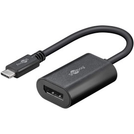 Goobay 38530 USB-C DP Adapter, 4k, 60 Hz, Black