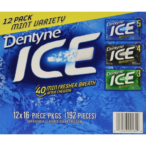 Dentyne Ice Mint Variety Gum, 12 unidades