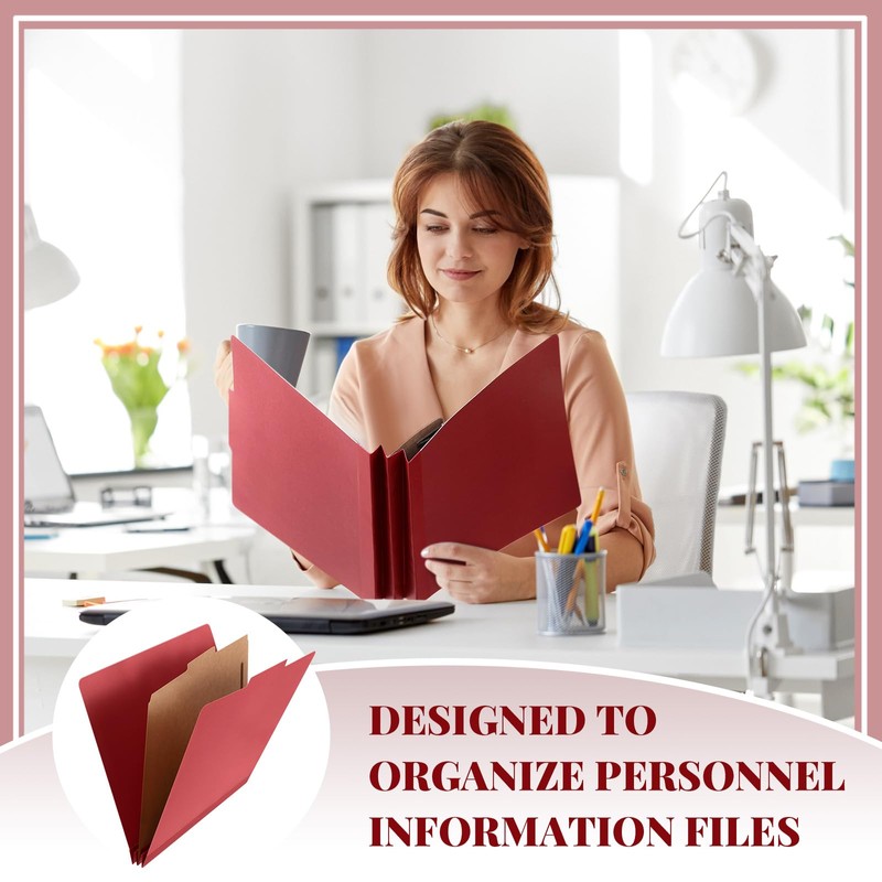 Skyygemm 24 Pcs Classification Folders Letter Size, 1 Divider Pressboard