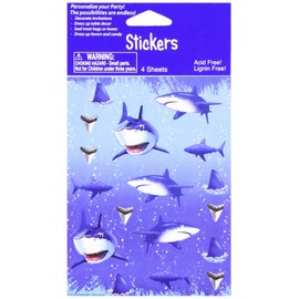Creative Converting 40887 Shark Splash Deep Blue Stickers