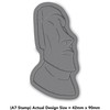 Azeeda A7 'Easter Island Head' Unmounted Rubber Stamp (RS00039324)