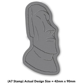 Azeeda A7 'Easter Island Head' Unmounted Rubber Stamp (RS00039324)
