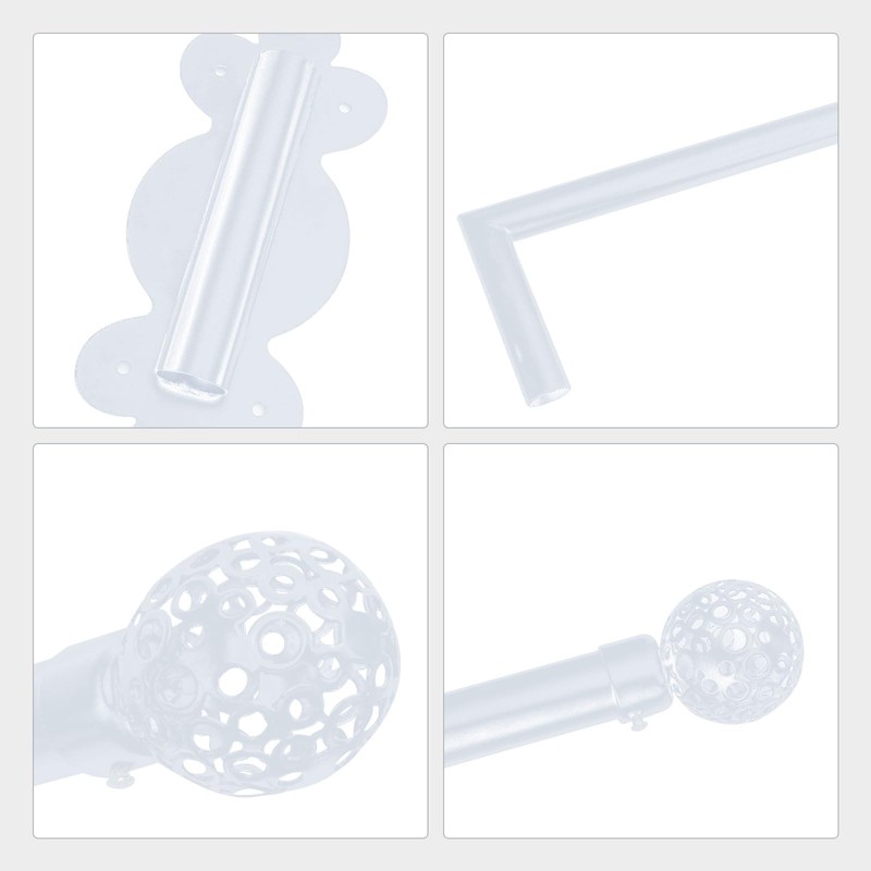 Swing Arm Curtain Rod, 47'' Long, 1.1'' Diameter, Rotate about