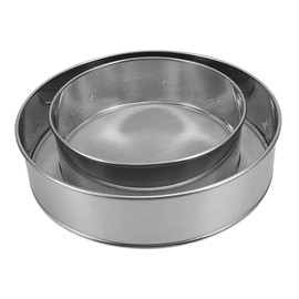 ABOOFAN 2pcs Stainless Steel Flour Sieve Sifter for Baking Drum Sieve for Mashed Potato Baking Round Sifter Kitchen Flour Sieve Sifter Strainer Flour Mesh Sieve Baking Filter Sugar Sieve
