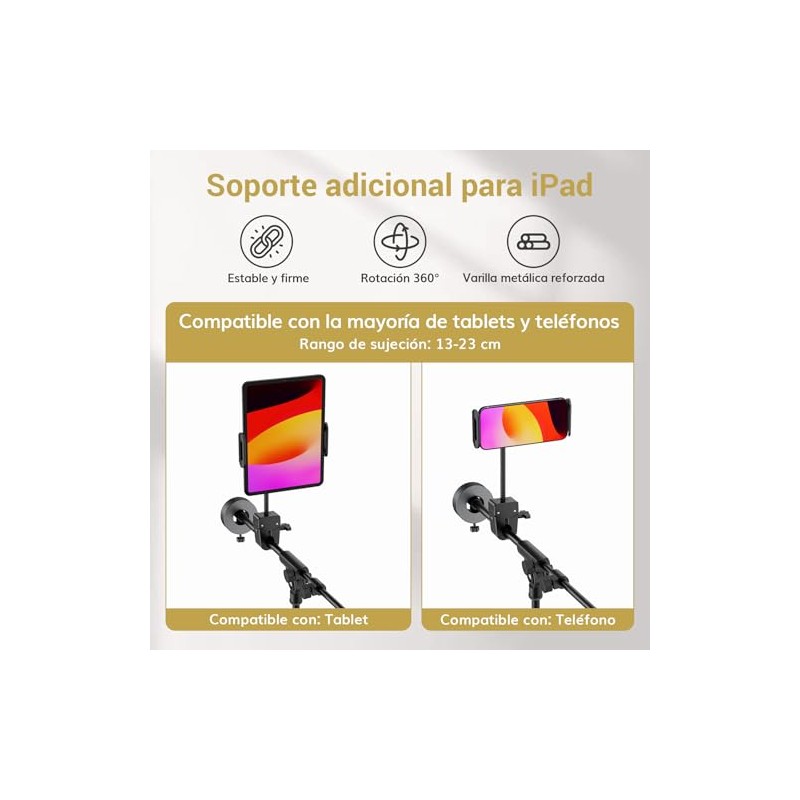 TONOR Soporte de Micrófono Con Soporte Para Tableta, Pesas Adicionales,