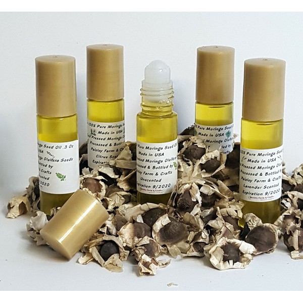 Moringa Oleifera Cold-Pressed Seed Oil Roll On .3 Oz - Variety Scents 5 Pk