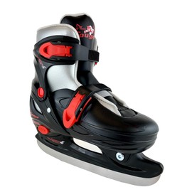American Athletic Cougar Softboot Boys Ice Skates - Adjustable Ice Hockey Skates with Removable Liner, Power Lock Buckles, Stainless Steel Blade - Recreational Indoor & Outdoor Use (1)