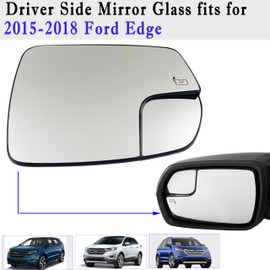 2015 Edge Driver Side Heated Mirror Glass Compatible with 2015 2016 2017 2018 Ford Edge Left Side Mirror Glass with Rear Holder