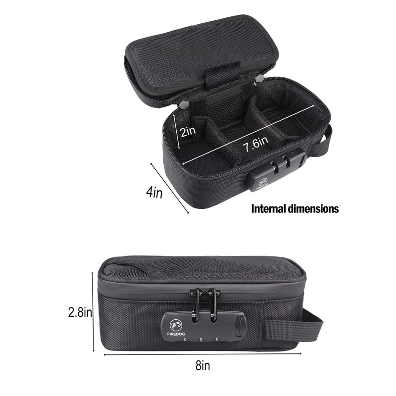 FIREDOG Smell Proof Bag with Lock, Carbon Lined Smell Proof