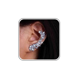 Marquise Wedding Earrings Gold Silver Climber Rhinestone Earrings Brides Clip On Earrings Ear Cuff Earrings Prom Crystal Earrings CZ Stud Earrings Crawler Earrings Diamond Statement Earrings Women