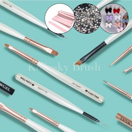 Buzel Viewzel Kolinsky Artist Gel Nail Brush + 30 Parts / 뷰젤 콜린스키 아티스트 젤네일 브러시+파츠30개