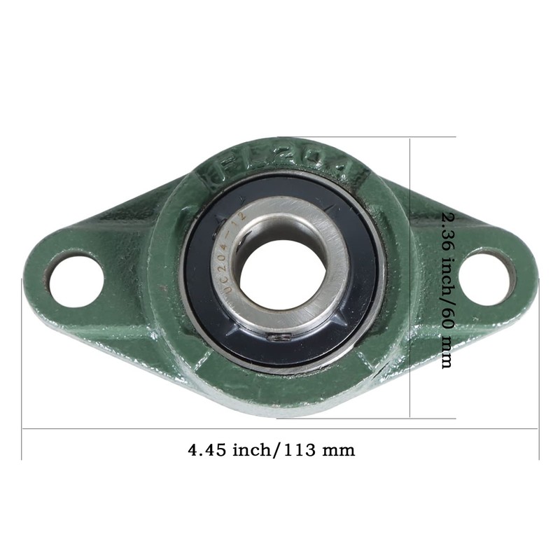 findmall 10Pcs UCFL204-12 Pillow Block Bearing 3/4 Inch Bore Pillow