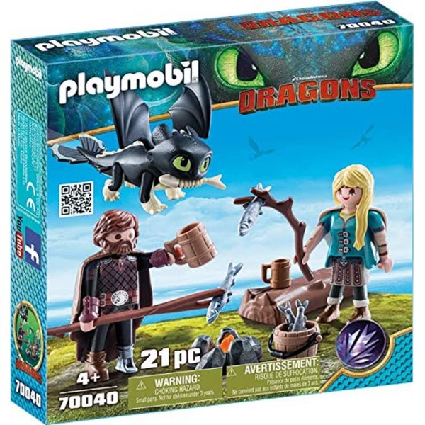 Playmobil How to Train Your Dragon III Hiccup & Astrid with Baby Dragon Multicolor
