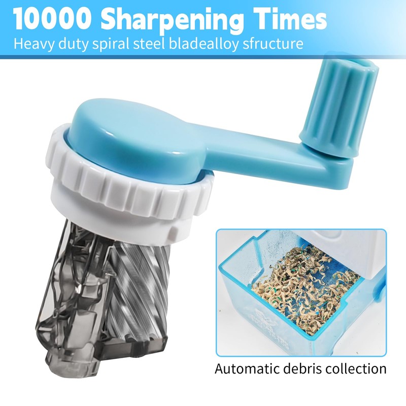 Axinost Hand Operated Pencil Sharpener (Blue)