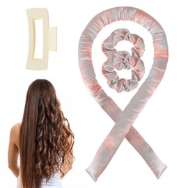 TAIHOBO Set of 4 Hair Rollers Overnight Set, Heatless Curls Band, Soft and Comfortable, Non-Damaging Curls Without Heat for Long Medium Hair, Non-Slip Wave Formers Overnight (Colourful)