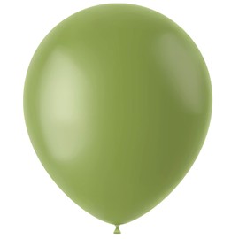 Folat 19619 Balloons Colours Green 33 cm Pack of 10 Olive Sage Green Latex Balloons Fill with Helium Order Air for Birthday, Birthday Decoration, Wedding, Baby Shower, Anniversary, Party Decoration