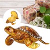 Tortoise Figurine Electroplated Turtle Jewelry Trinket Storage Box Ornament with