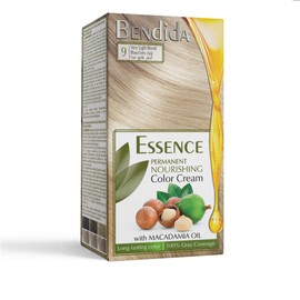 Bendida Permanent Hair Colour 120 ml with Macadamia Oil and 6% Oxidant, 100% Grey Hair Coverage & Long-Lasting Shine, Set with Pre-Serum, Colour Cream & Fixing Conditioner (9 Very Light Blonde)