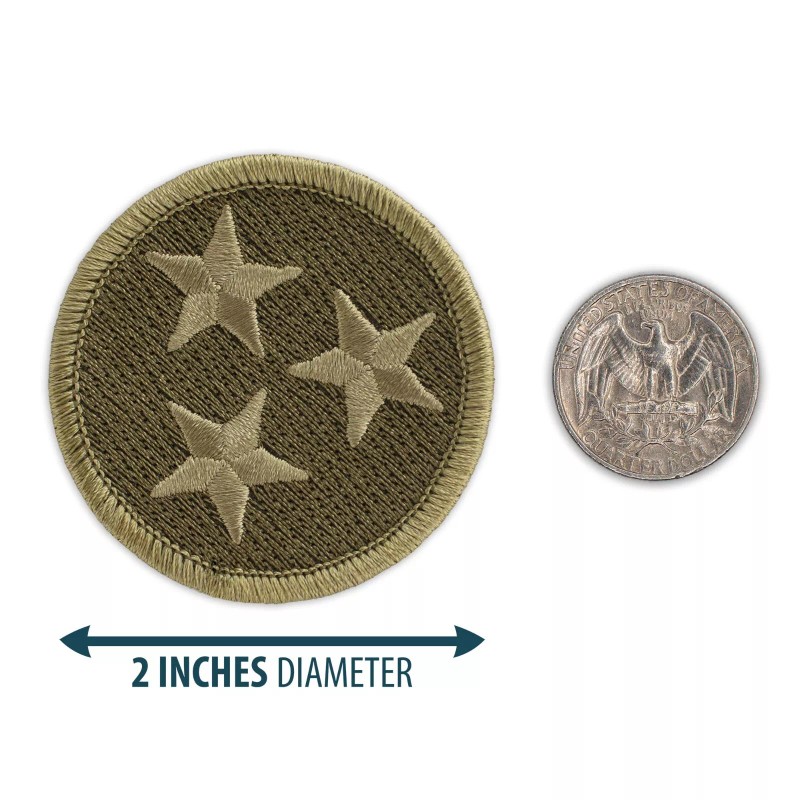 Patchtown OD Green Tennessee Tristar Subdued Patch - 2" Round