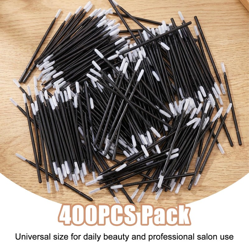 400 PCS Micro Brushes, Black Micro Applicator Brushes with Longer