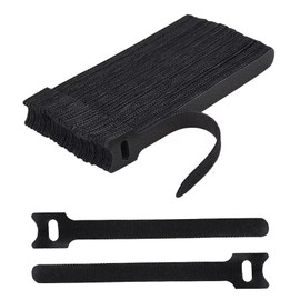 FJSENR 100 Pcs 6-Inch Reusable Hook and Loop Ties: Versatile Cable Management Solution & Ideal Gardening Fasteners - Dual-use Cord Wraps & Plant Ties