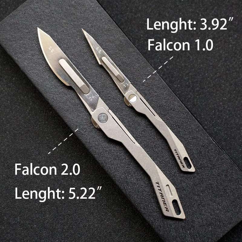 TITANER Titanium EDC Folding Pocket Knife Scalpel Knife Micro Utility
