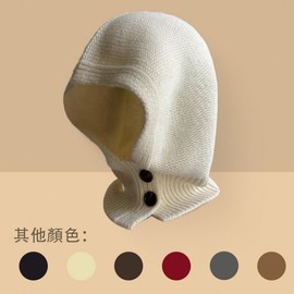 Women's Winter Knit Balaclava Hooded Neck Warmer Warm Hat (LF2313) - One Size Red 3ea