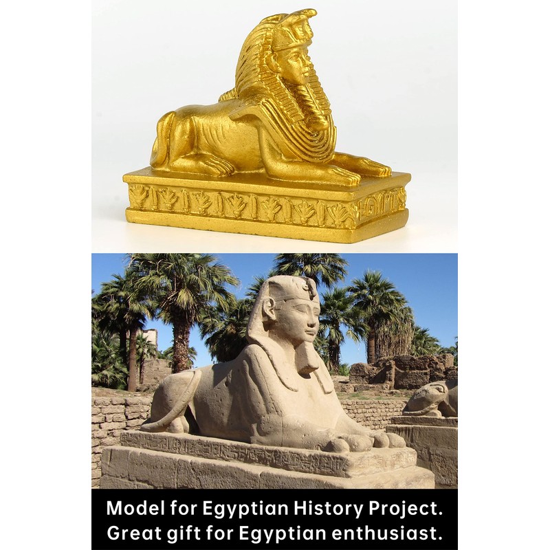 Transgood Egyptian Mini Sphinx Collectible Figurine 2.4" H Egypt Souvenirs
