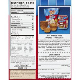 Joy Waffle Bowl Cone, 10 ct, 3 pk