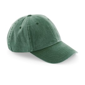 Vintage Baseball Cap, Low Profile Washed Cotton Hat with Pre-Curved Brim, Unstructured Adjustable Fit, Urban On-Trend Style Bottle Green
