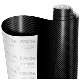 VViViD Black True R Carbon Fiber Vinyl Wrap Roll with Air Release Technology (1 Foot by 5 Foot)