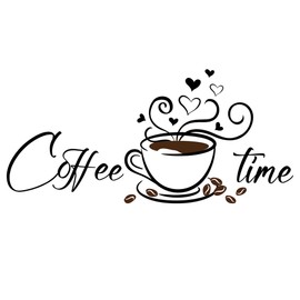 duoyif Wall Sticker Coffee Cup Coffee Cup Wall Sticker Coffee Cup Wall Sticker for Kitchen Dining Room Office Cafe Decoration Coffee Shop Wall Art (b)