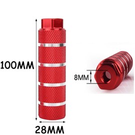 Wohlstand Pack of 2 Bicycle Pegs Bicycle Pins Aluminium Alloy Foot Pedal Pegs Non-Slip Bicycle Peg Bike Pegs Bicycle Pedal Foot Stunt Pegs Axle Foot Pegs Stunt Pedal for BMX, Mountain Bike, Bicycle