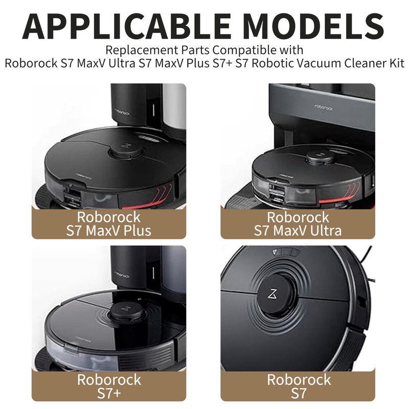 Unikstone 4 Pack Roller Brushes Compatible with Roborock S7, S7+,