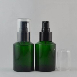 1Pcs Green Glass Pump Bottle Empty Cosmetic Cream Lotion Pump Bottle Empty Liquid Foundation Container With Press Pump For Makeup Lotion Emulsion Essential Oil Dispenser 60ml (Green)