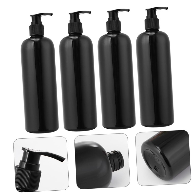Healeved 4pcs Refillable Toiletry Bottles Press-Type Squeeze Bottles for Lotion