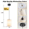 civaza Battery Operated Pendant Light with Remote,Fabric Pendant Lights Kitchen