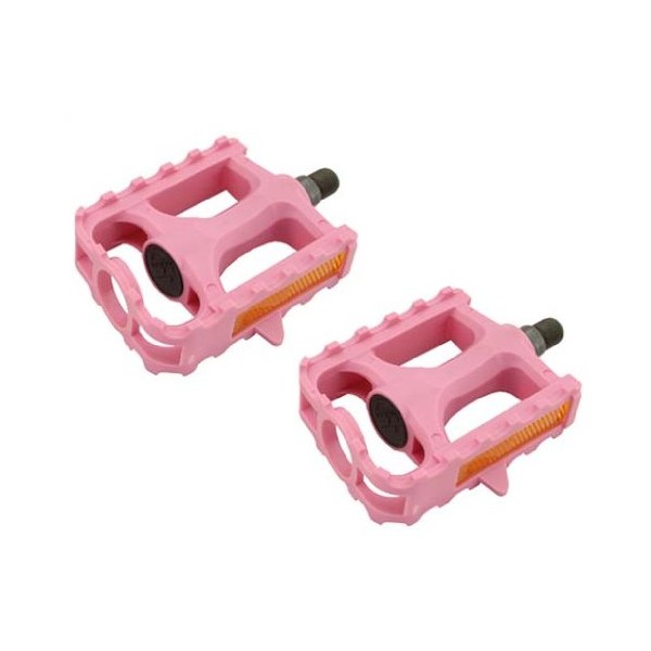 Alta Plastic 861 MTB Bike Pedals, Multiple Sizes and Colors (Pink, 9/16")