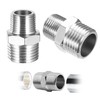 Yiranfuyao 2PCS Stainless Steel Shower Hose Connectors, Male to Female