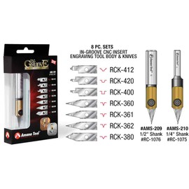 Amana Tool - 30°. 060" V Tip/Rc-1075/1076 (RCK-366), Industrial Grade