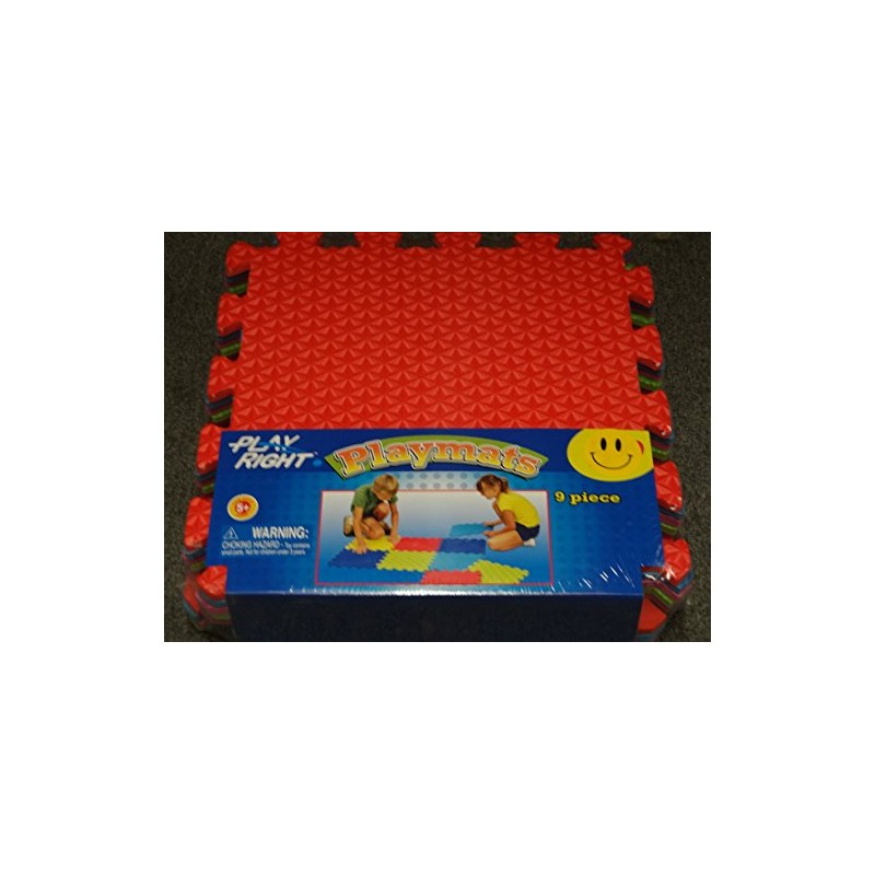 Play Right Foam Interlocking Playmats (9 Pieces 12x12)